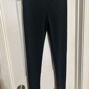 Black Textured Leggings